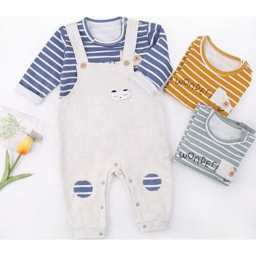 LZH Newborn Baby Girls Clothes 2021 Autumn Winter Baby Boys Clothes Overalls 2pcs Set Kids Outfit Infant Clothing For Baby Suit