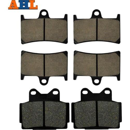 AHL Motorcycle Front and Rear Brake Pads For YAMAHA TZR 250 R (3XV1/4/6) TZR250RS Black Brake Disc Pad