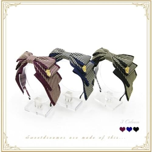 Golden Generation Handmade Elegant Folded Bowknot Hairband KC Lolita Sweet Headband Headwear 4 Colors Joker