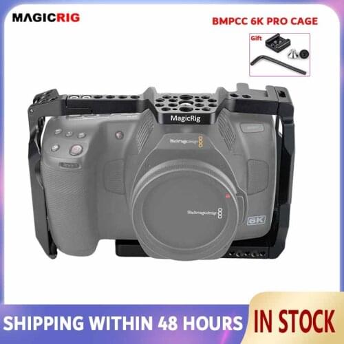 MAGICRIG Full Cage With ARRI Locating Hole & Cold Shoe for Blackmagic Design Pocket Cinema Camera 6K Pro(Bmpcc 6k Pro)