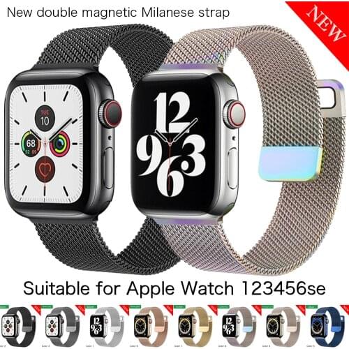 Strap for Apple Watch Band 44mm 40mm 38mm 42mm 44 Mm Accessorie Magnetic Loop Metal Smartwatch Bracelet IWatch Serie 3 4 5 6 Se
