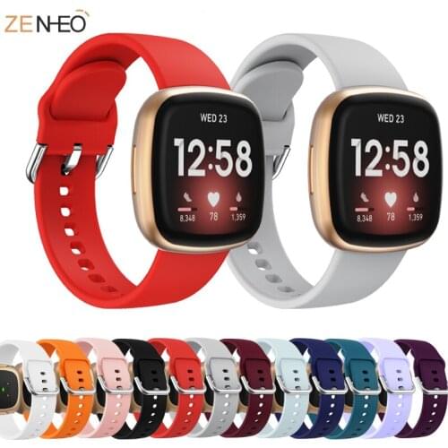 Silicone Wrist Strap For Fitbit Versa 3 Band Smart Watch Accessories Bracelet For Fitbit Sense Wristband Strap Replacement Bands