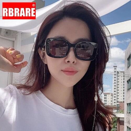 RBRARE Square Women Sunglasses Big Frame Sunglasses Women Brand Designer Glasses for Men Retro Men Okulary Gafas De Sol Mujer