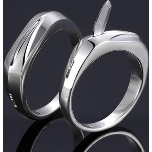 Tactical Defensa Lovers Finger Ring Titanium Steel Fashion Jewelry Self-Defense Concealed Cutting Outdoor Personal Survival Safe
