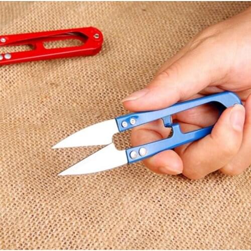 High Quality U Shape Clippers Trimming Scissors Sewing Tool Embroidery Snips Beading Thrum Thread Cutter Mini Scissors SN486
