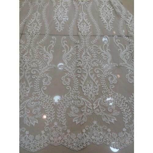 High quality french lace fabric ZH-112924 latest wedding tulle lace fabric embroidered Nigerian fabric