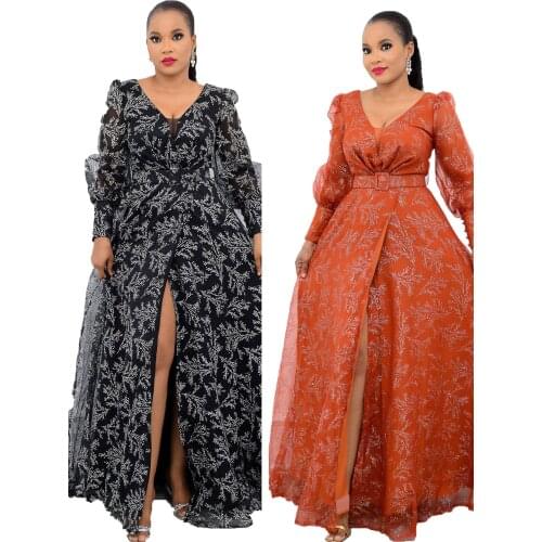 Somoshein S-2xl Fall Newest Loose High Waist Black V Neck Women Dresses Elegance Long Dress With Sashes Wholesale Dropshopping