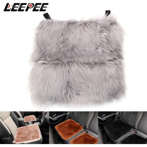 Winter Warm Soft Seat Cushion Automobile Interior Accessory Car Seat Cover Fluffy Imitation Wool Car Interior Accessory