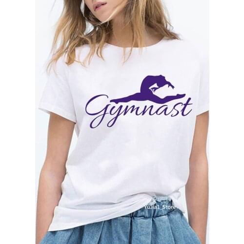 ZOGANKIN Summer Watercolor Ballet Dancer Printed Girl White T shirt Kawaii Gymnastics Dance Lover Gift Tee Shirt Femme Tshirt