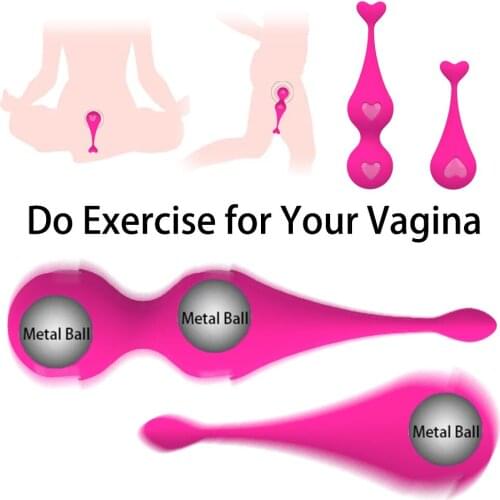 1 Set Safe Silicone Ben Wa Ball Smart Ball Kegel Ball Vagina Tighten Exercise Machine Vaginal Geisha Ball Sex Toys for Women