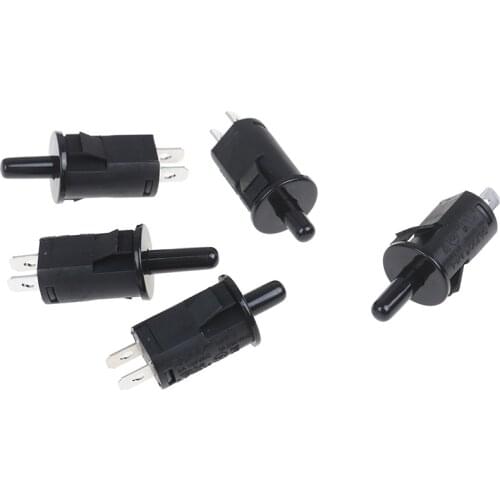 1pc Door Switch Refrigerator Cabinet Light Disinfection Cabinet Wardrobe Closed Press Button Switch Black 6A/1A