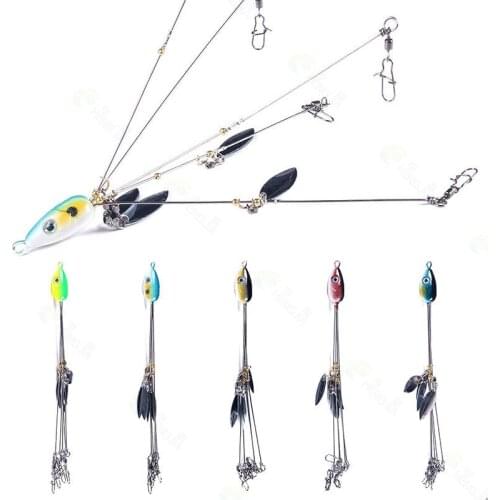 1PC Fishing Lure Rig 5 Arms Alabama Rig Head Swimming Bait Bass Fishing Group Lure Snap Swivel Spinner 18cm 15g