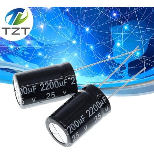 10 pcs Aluminum electrolytic capacitor 2200 uF 25 V 10 * 20 mm frekuensi tinggi Radial Electrolytic kapasitor