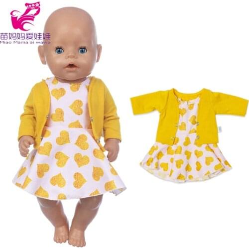 17 Inch Baby Doll Clothes Mini Coat Heart Dress 43 Cm BB Dolls Summer Clothes Dress Gifts