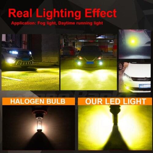 2Pcs H3 Led Lights Super Bright Fog Lights Bulb Conversion Kit 35W 4000LM 6000K White Car Driving Running Lamp CSP Leds Bulb