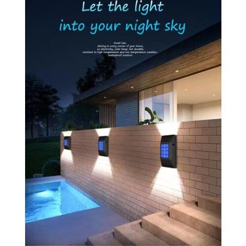 6LED Solar Wall Light Flashing Waterproof Garden Decoration Landscape Lawn Light Path Outdoor Light