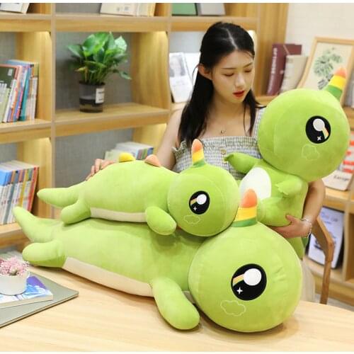 80/120cm Huge Long Lovely Dinosaur Plush Toys Soft Cartoon Animal Doll Stuffed Boyfriend Sleeping Pillow Kid Girl Birthday Gift