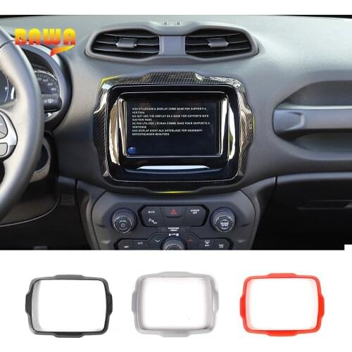 BAWA Car Stickers Car GPS Navigation Decoration Cover Frame Accessories for Jeep Renegade 2018