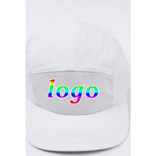 Custom Logo 5 Panel Solid Color Snapback Hats for Men Dance Hip Hopskateboard Dad Cap Baseball Trucker Caps