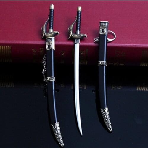Alloy Sword Joseph Western Sword Game Props Birthday Gift With Scabbard Alloy Weapon Model 22 Cm Toy Ornaments Key Rings/chains