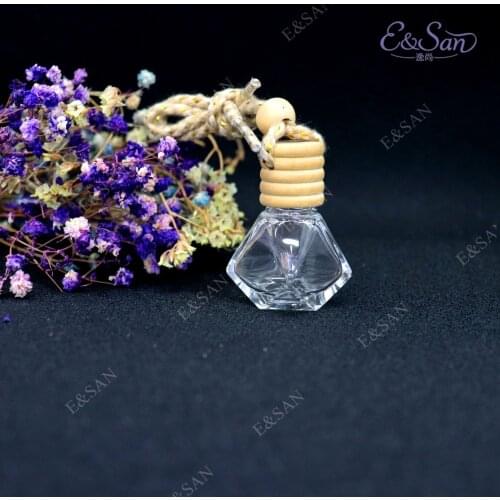 FM796-8ML Diamond Transparent Perfume Glass Bottle Car Pendant Boutique Car Hanging Bottle 100PCS/LOT