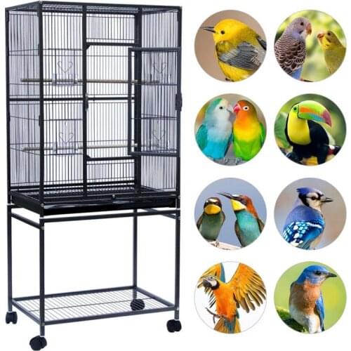 Bird Cage Breeding Cage High Quality Large Bird Cage Breeding Pigeon Cage Parrot Cage For Budgie Aviary Canary With Wheels HWC