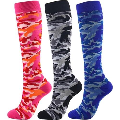 Compression Stockings Women Men Nylon Outdoor Sport Racing Running Flight Travel Activity Stockings Below Knee High Leg Pressure