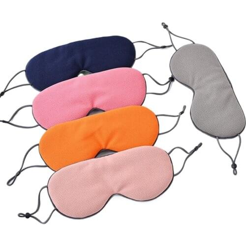 1Pc Sleep Mask Natural Sleeping Eye Mask Eyeshade Cover Shade Double-sided Available Breathable Blindfold Travel Rest Eye Patch