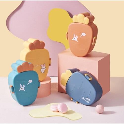 Cute Cartoon Lunch Box Food Container Storage Box Portable Kids Student Lunch Box Container Microwave Heating PP Lunch Box