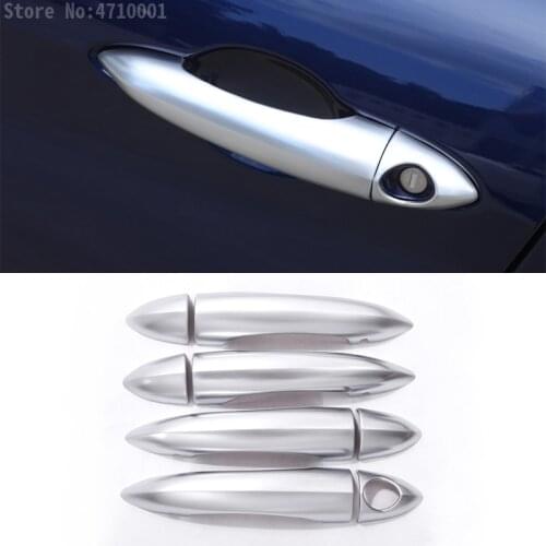 For Alfa Romeo Giulia 2017 4 Door ABS Chrome Car Exterior Door Handle Decoration Cover Trim NO Hole Set of 8pcs