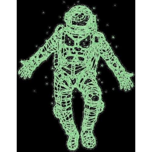 2021 New DIY Luminous Astronaut Iron On Transfers For Clothes Stripes Thermal Heat Transfer Jacket Punk Metal Patch