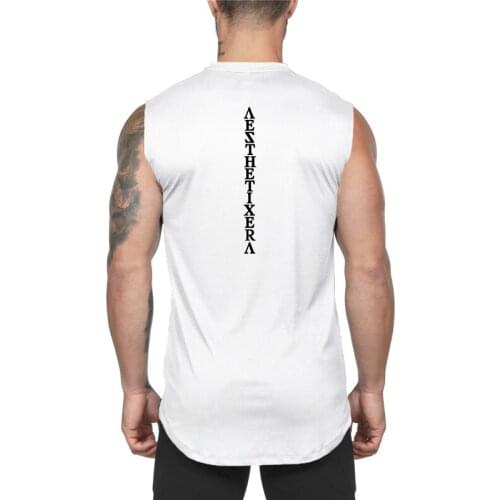 New Summer Gyms Clothing Sporting Singlet Bodybuilding Stringer Tank Top Men Fitness Sleeveless Shirt Muscle Vest Tanktop