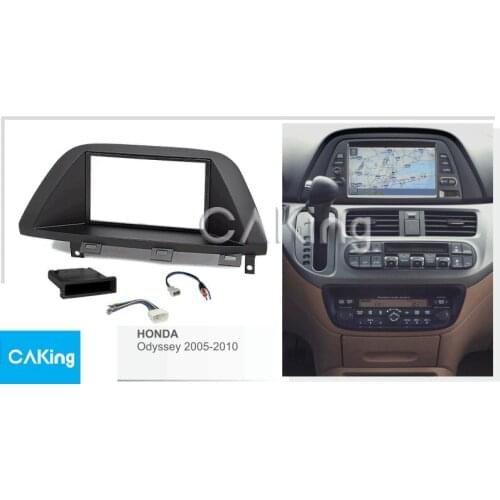 Single/Double Din Car Fascia Radio Panel Harness Antenna for Honda Odyssey 2005-2010 Frame Dash Fitting Kit Facia Face Plate