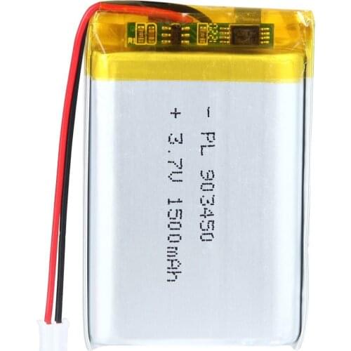 Mejuew 3.7V 1500mAh 903450 Rechargeable Lipo Battery with JST Connector
