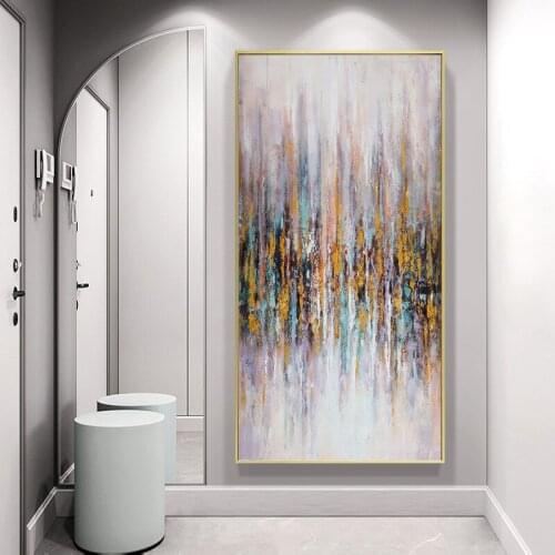 CMHOME Golden and Green Abstract Posters and Prints Dropshipping Canvas Painting Scandinavian Wall Art Picture for Living Room