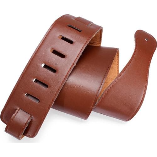 1Pcs 115cm Brown Adjustable Soft PU Leather Ukulele Guitar Belts Guitar Strap For Acoustic Guitar Bass Parts Accessories