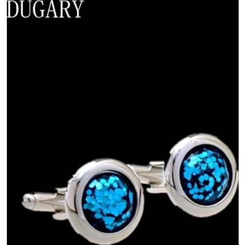 DUGARY Luxury shirt cufflinks for mens Brand cuff buttons cuff links gemelos High Quality crystal wedding abotoaduras Jewelry