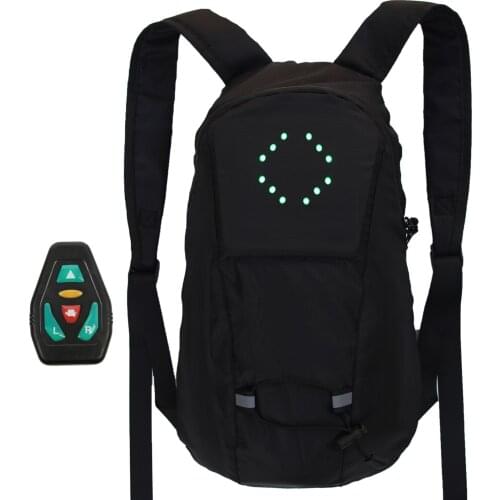 Reflective Cycling Backpack Cycling Bicycle Bike Backpack LED Turn Signal Light Reflective Bag With Light Night Cycling Supplies