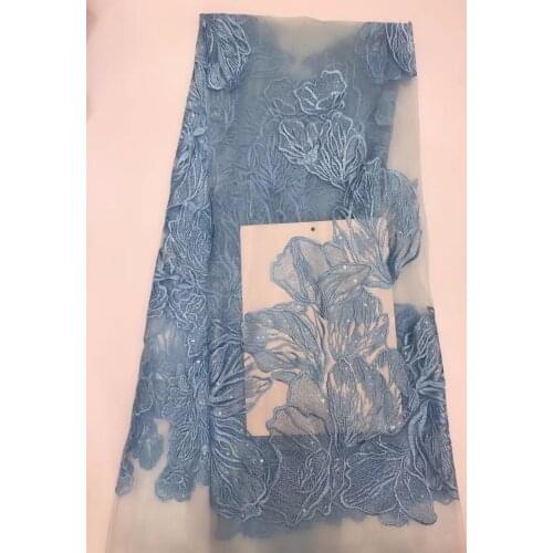 SYJ-81130 nigerian Tulle Lace Fabrics fashion Embroidered Mesh Lace Fabric