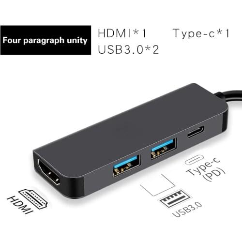 Thunderbolt 2 thunderbolt 3 4 in1 USB-C para hdmi adaptador 2x usb3.0 tipo-c pd hub para huawei p20 pro samsung dex galaxy s9