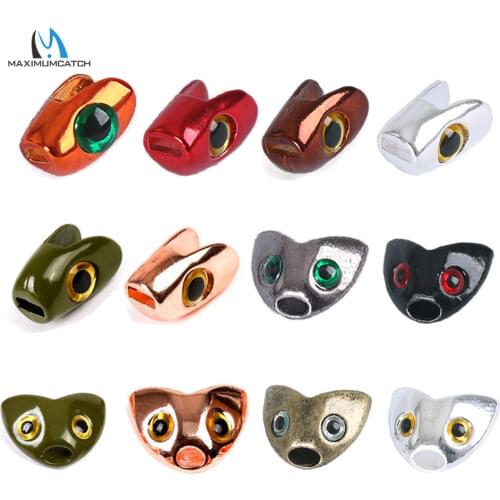Maximumcatch Tungsten Skulpin Head Fly Fishing Tying Beads Dark green/Copper Fly Tying Materials