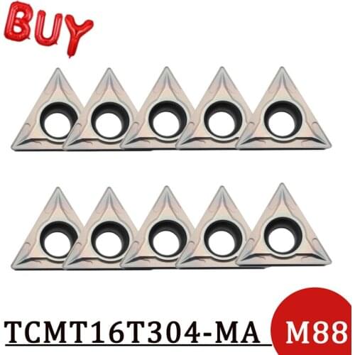 High Quality TCMT16T304-MA M88 Carbide Inserts Internal Turning Tool Blades CNC Lathe Cutter Tools Use For Stainless Steel