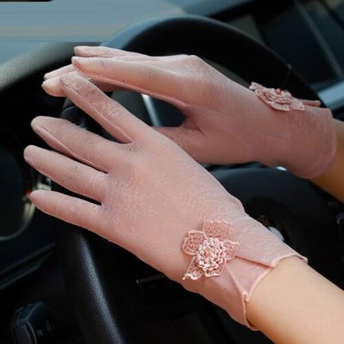 Tartan Legend Sunscreen Gloves Womens Summer Thin Anti Ultraviolet Lace Riding Driving Sunscreen Hand Sleeve Ice Gloves