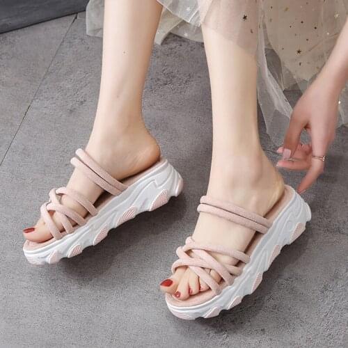 Women Rome Sandals New Summer Hot Retro Wedges Gladiator Non-slip Slippers Ladies Party Office Shoes Beach Sandals Slides