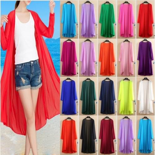 Ne Cardigan womens thin section in the ultra-thin summer ice silk screen yarn knit jacket shawl sweater air-conditioning shirt