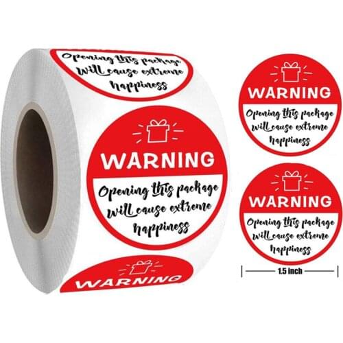 1/1.5 Inch Round Happiness Sticker Black and White Sticker Birthday Party Decoration Sticker Baking Label Envelope Sealing Glue