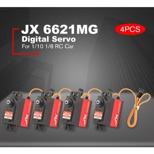 4Pcs JX PDI-6221MG 6221MG 23KG Large Torque Digital Standard Servo For RC Model TRAXXAS Baja Car Helicopter Airplane Boat