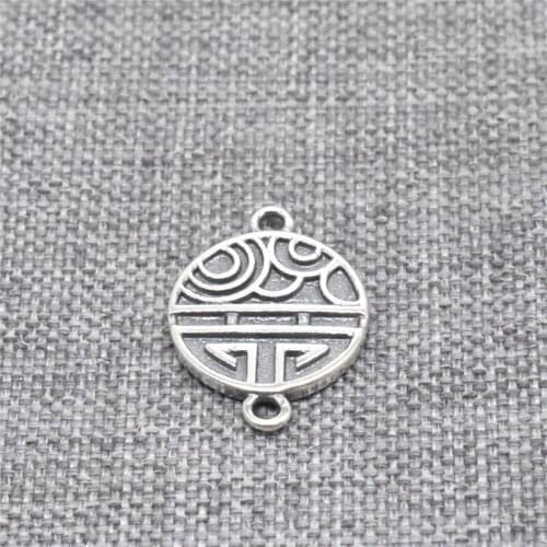 5pcs of 925 Sterling Silver Blooming Flower & Full Moon Happy Connector Charms for Necklace Bracelet