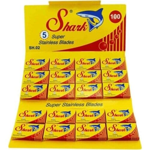 Shark Super Stainless Leaf Razor For A GREAT SMOOTH SKIN 100 Pcs FREE SHİPPİNG