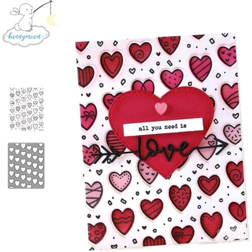 CH Loved Background Metal Cutting Dies and stamps DIY Scrapbooking Card Stencil Paper Handmade Album Wedding Decor